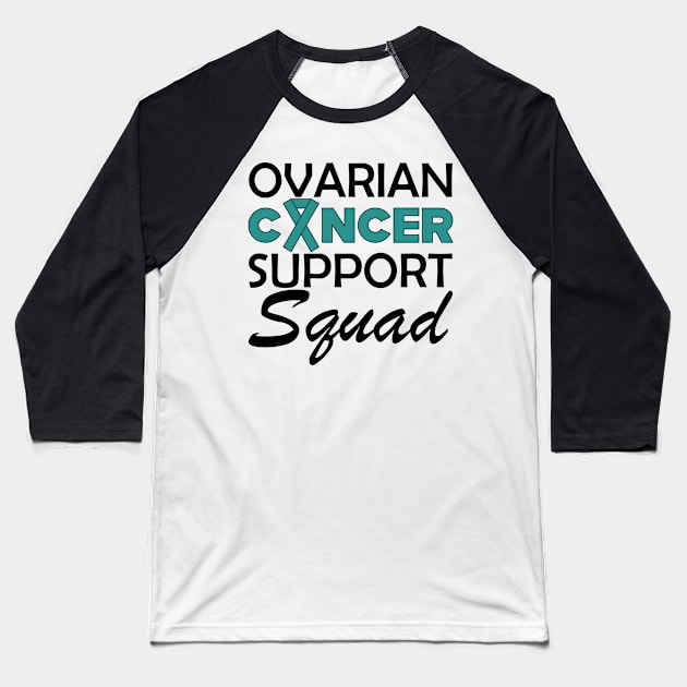 Ovarian Cancer Support Squad Baseball T-Shirt by KC Happy Shop